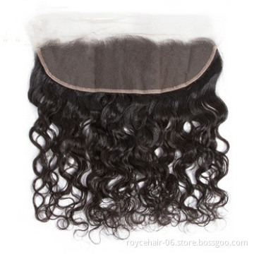 Cambodian Water Wave Light Brown Fine Swiss Lace Frontal ,Peruvian Hair Thin Skin 13 x 4 Lace Frontal